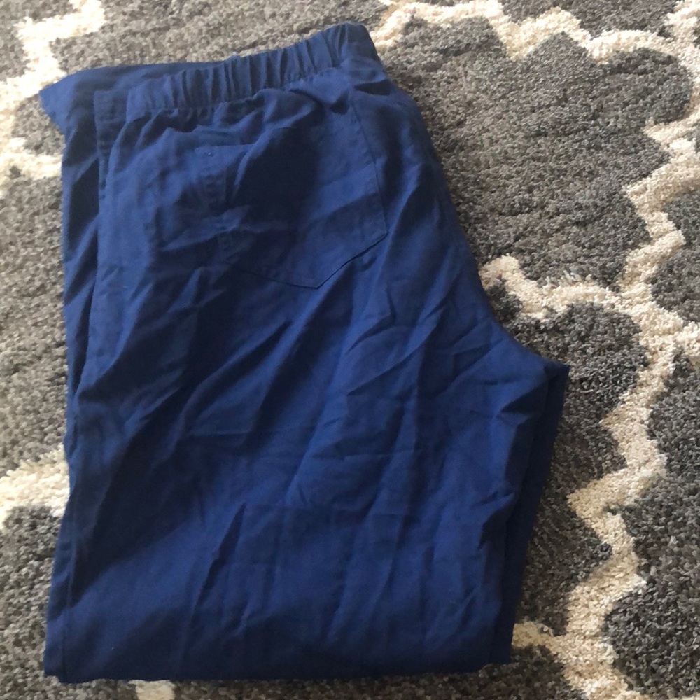Navy scrub pants size large